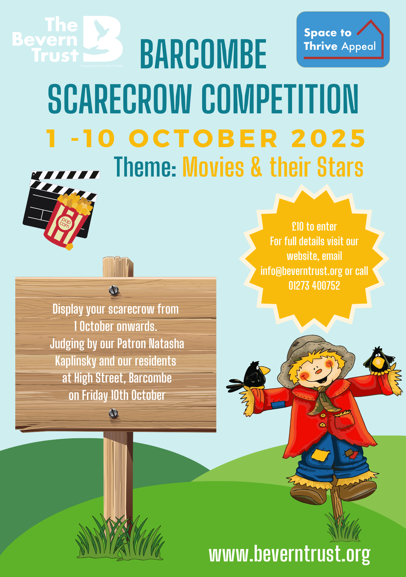 Barcombe Scarecrow Competition! 1 The Bevern Trust Scarecrow Competition poster A5 2025 • The Bevern Trust